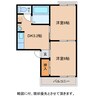 ミヤビハイツ 2DKの間取り