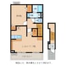 サニーハウスHagiwaraⅢ 1LDKの間取り