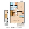 サニーハウスHagiwaraⅢ 1LDKの間取り