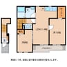 コーポ勢多七番館 2LDKの間取り