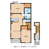 プラシード緑町 2LDKの間取り