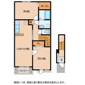 RiriaⅦ　Ⅴの間取図