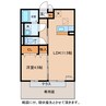 セジュールアースマーシⅢ 1LDKの間取り