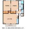 ウエストヴィレッジ（愛知川） 2LDKの間取り