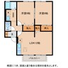 ウエストヴィレッジ（愛知川） 2LDKの間取り