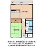 メゾン華 1LDKの間取り
