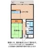 メゾン華 1LDKの間取り