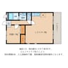 エルミナコート八日市 1LDKの間取り