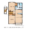 グランルシェ 2LDKの間取り