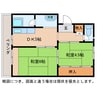 ビレッジハウス外町 2DKの間取り