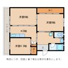 ビレッジハウス五個荘 3DKの間取り