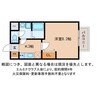 紺杢館 1Kの間取り