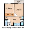 山本ハイツ 2DKの間取り