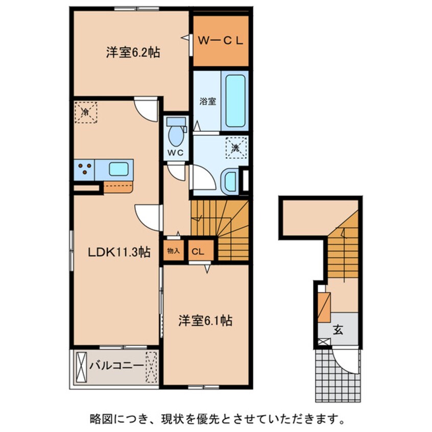 間取図 プロムナード　かけはし