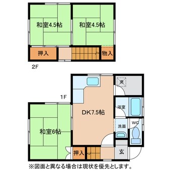 間取図 宮川町貸家