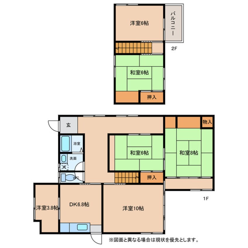 間取図 下二俣貸家