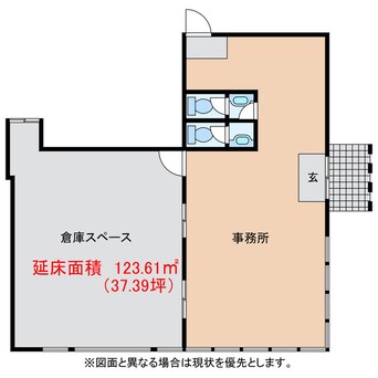 間取図 小脇町　小島店舗