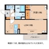 Dレジデンス東近江 1LDKの間取り