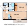 Dレジデンス東近江 1LDKの間取り