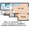 グッドライフステージ八日市清水 1DKの間取り