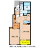 Moderne　Ange 1LDKの間取り