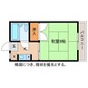 八日市ハイツ６ 1Kの間取り