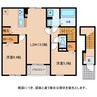 クレール聖和　C 2LDKの間取り