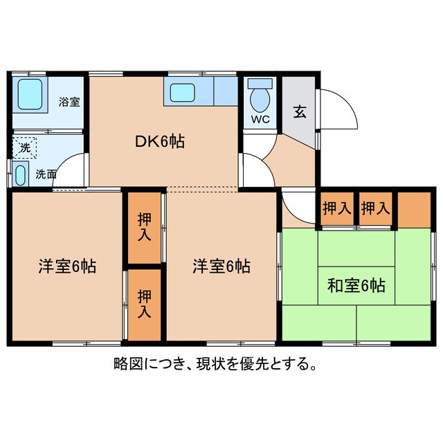 間取り図 日野村井2貸家