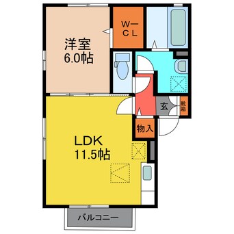 間取図 ロイヤルガーデン貝津　B棟