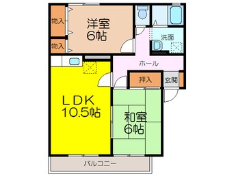 間取図 長崎県営バス（諫早市）/白岩町 徒歩5分 2階 築25年