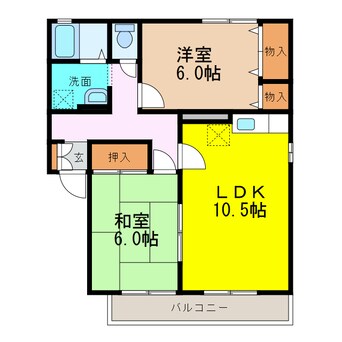 間取図 長崎県営バス（諫早市）/白岩町 徒歩5分 1階 築25年