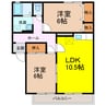 ロイヤルガーデン白岩　A棟 2LDKの間取り