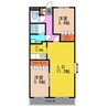 メルヴェール 2LDKの間取り