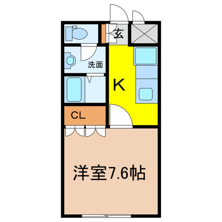 間取図 長崎県営バス（諫早市）/西栄田 徒歩3分 1階 築17年