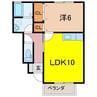 コンフォール 1LDKの間取り