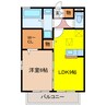 ルミナーレ栄田 1LDKの間取り