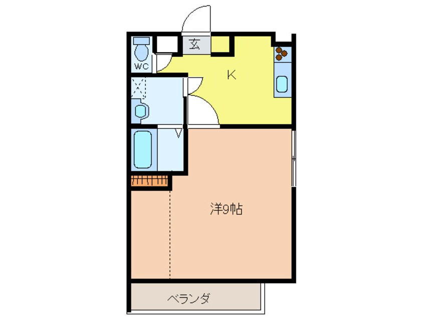 間取図 長崎県営バス（諫早市）/公民館前 徒歩4分 3階 築23年