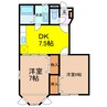 エ－デル　ハオスⅠ　Ｂ 2DKの間取り