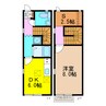 リースランド溝陸 1DK+Sの間取り