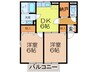 セジュール茜 2DKの間取り