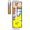 サンモールヒルズ 1LDKの間取り
