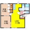 グランデール小川 2LDKの間取り