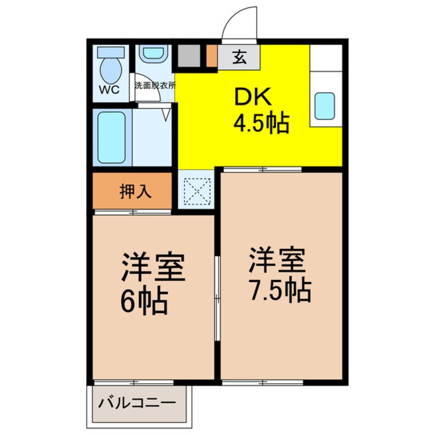 間取図 コーポラスたさきⅢ