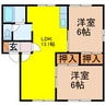 カーサ真城 2LDKの間取り