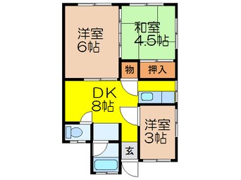 間取図 長崎県営バス（諫早市）/喜々津橋 徒歩6分 2階 築35年