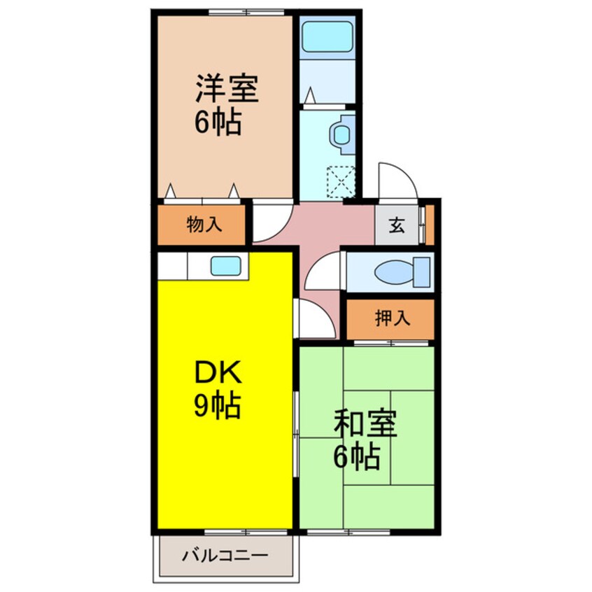 間取図 長崎本線/喜々津駅 徒歩12分 1階 築23年