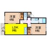 セジュールＹＭⅢ 2DKの間取り