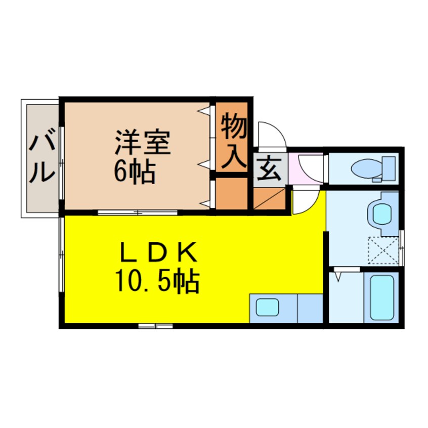 間取図 長崎本線/喜々津駅 徒歩8分 2階 築21年