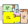 ハイカムール間瀬貝　Ｂ 2LDKの間取り