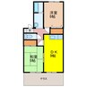 コンフォートたらみＢ棟 2DKの間取り